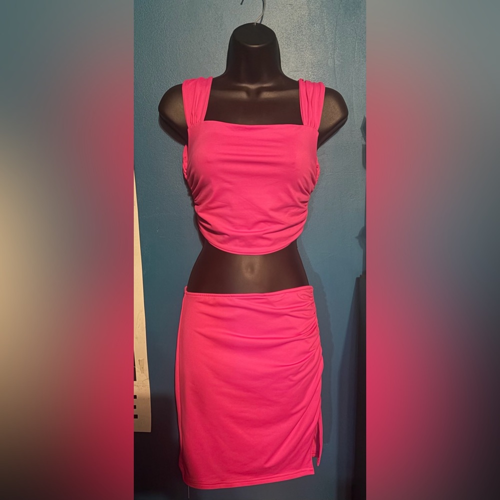 Pink Women's Skirt Set